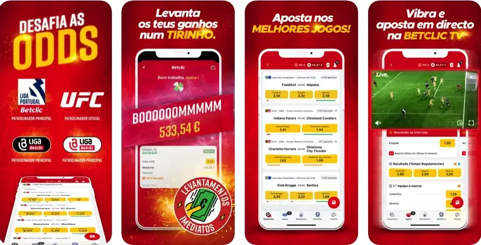 Acesso ao casino através da app oficial no telemóvel